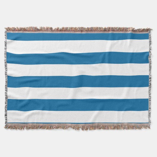 Stripes | Blauw & Wit | | Deken (Voorkant)