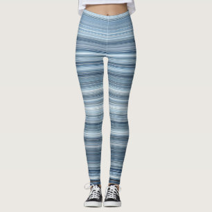 Stripes - Blauwe schelpen Leggings