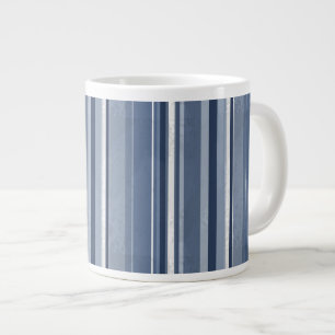 Stripes Blue Extra Grote Mok