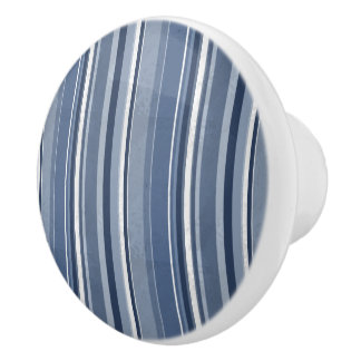 Stripes Blue Keramische Knop