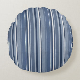 Stripes Blue Rond Kussen