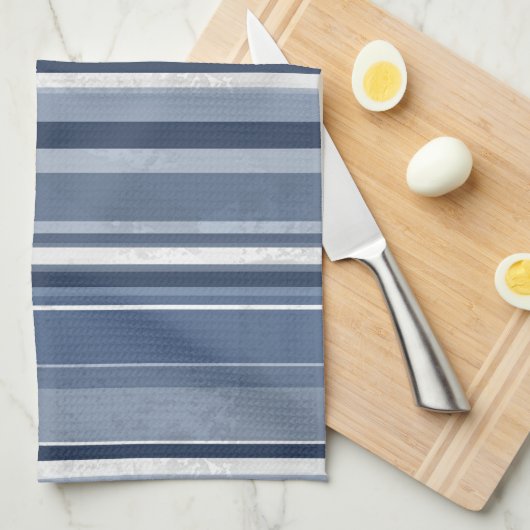 Stripes Blue Theedoek (Quarter Fold)