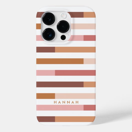 Stripes Blush Neutral Modern Case-Mate iPhone Case (Achterkant)