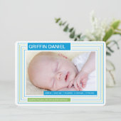 Stripes Boy Faire-part (Debout devant)