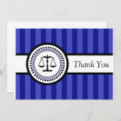 Stripes - Carte de remerciements de balance légale (Devant / Derrière)