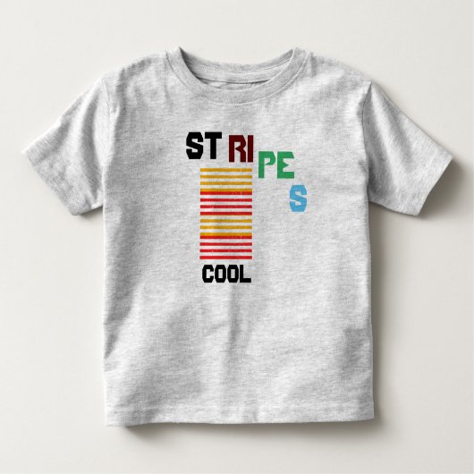 Stripes Cool Toddler T-Shirt Grey (Voorkant)