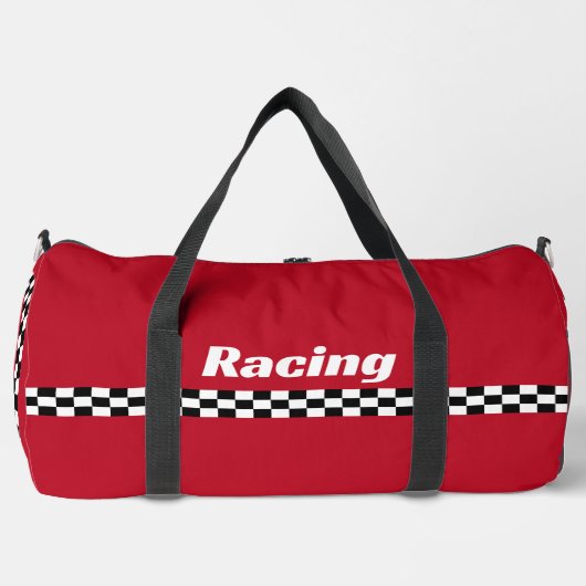 Stripes de course Design Duffel Sac (Recto)