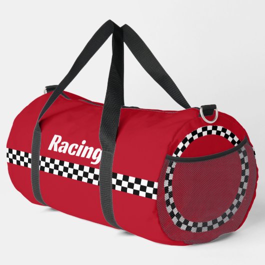 Stripes de course Design Duffel Sac (Coin droit)
