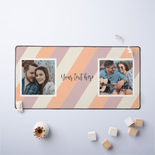 Stripes De Pêche Moderne Deux Photo Desk Mat