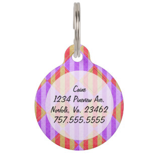 Stripes, diamanten, spotpatroon van Shirley Taylor Huisdierpenning