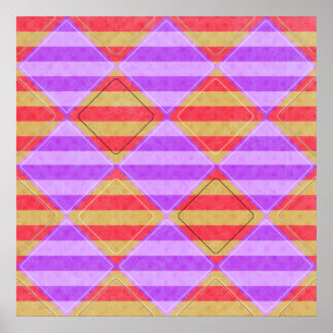 Stripes, diamanten, spotpatroon van Shirley Taylor Poster
