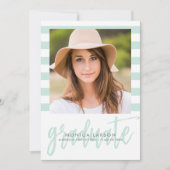 Stripes EDITABLE KLOR Afstuderen Uitnodigen Kaart (Voorkant)