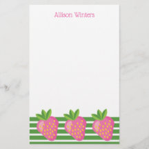 Stripes en aardbeien — Speciaal papier