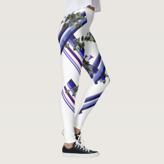 Stripes en bloemen leggings