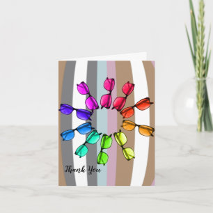 Stripes en glazen Hartelijk dank Bedankkaart