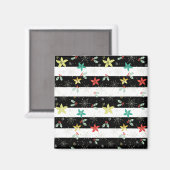 Stripes en kerstnaaldpatronen magneet (Voorkant / Achterkant)