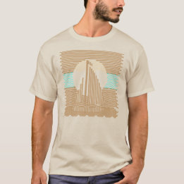Stripes en lijnen Zeilboot Abstract T-shirt