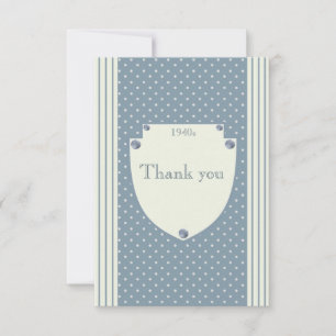  stripes en polka dots militaire retro uit 1940 RSVP kaartje