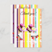 Stripes en Rollers - Hartelijk dank voor uw kaart (Voorkant / Achterkant)