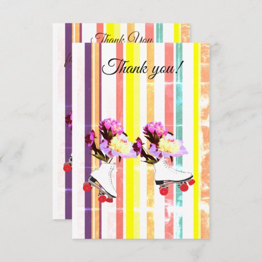 Stripes en Rollers - Hartelijk dank voor uw kaart (Voorkant / Achterkant)