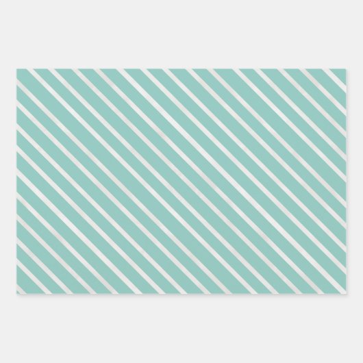Stripes en stippen zee schuimgroen zomer inpakpapier vel (Voorkant 2)