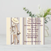 Stripes Et Invitation Au Baby shower De Paisley (A (Debout devant)
