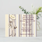 Stripes Et Invitation Au Baby shower De Paisley (C (Debout devant)
