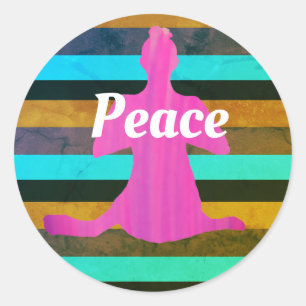 Stripes et Yoga Sticker