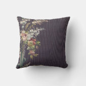 Stripes Floral Elegant Brocade Cushion Kussen (Achterkant)