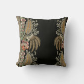 Stripes Floral Elegant Brocade Gold C Kussen (Voorkant)