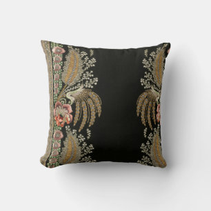 Stripes Floral Elegant Brocade Gold C Kussen