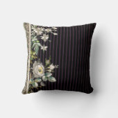 Stripes Floral  Elegant Brocade Pin Stripe Kussen (Achterkant)