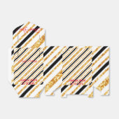 Stripes Gold Glitter Black Boho Popular Collectie Bedankdoosjes (Uitgevouwen)