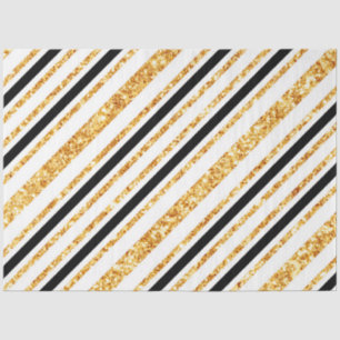 Stripes Gold Glitter Black Boho Popular Collectie Tissuepapier