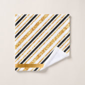 Stripes Gold Parties scintillant Black Boho Popula (Gant de toilette)
