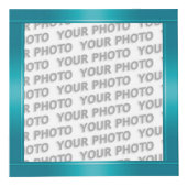 STRIPES gradiënten - oceaanblauw + uw ideeën Kubus (Voorkant)