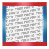 STRIPES-gradiënten - rood blauw en uw ideeën Kubus (Voorkant)