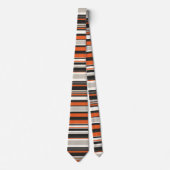 Stripes grijs Sinaasappel minimal Stropdas (Voorkant)