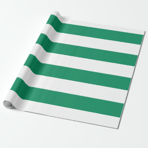 Stripes   Groen en wit      Cadeaupapier