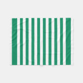 Stripes | Groen en wit |  | Fleece Deken (Voorkant (Horizontaal))