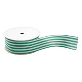 Stripes | Groen en wit |  | Grosgrain Lint (Spoel)