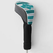 Stripes & Heart custom monogram driver cover (Schuin)