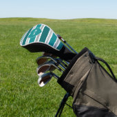Stripes & Heart custom monogram driver cover (Insitu)
