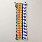 Stripes Hearts Diamonds Boho Gemengd ontwerp Lichaamskussen (Achterkant (Verticaal))