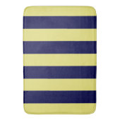 Stripes in Navy Blue and Yellow Badmat (Voorkant Verticaal)