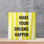 Stripes Jaunes Modernes & Faites Votre Rêve<br><div class="desc">Stripes Jaunes Modernes & Faites Votre Rêve</div>