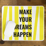 Stripes Jaunes Modernes & Faites Votre Rêve<br><div class="desc">Stripes Jaunes Modernes & Faites Votre Rêve</div>