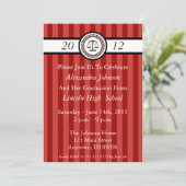 Stripes Law School Graduation Invitations (Maroon) (Debout devant)
