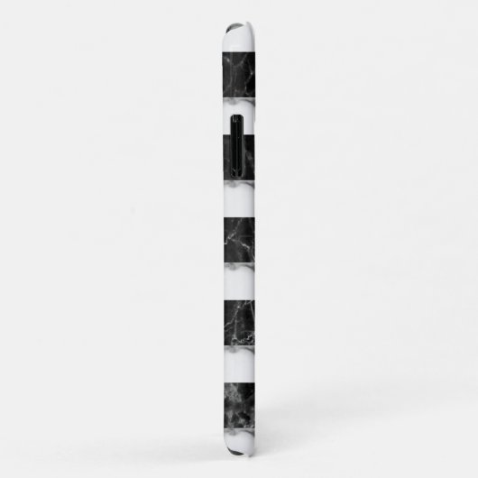 Stripes met zwart en grijs gemarmerd Case-Mate iPhone case (Achterkant/rechts)
