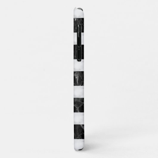 Stripes met zwart en grijs gemarmerd Case-Mate iPhone case (Achterkant/links)